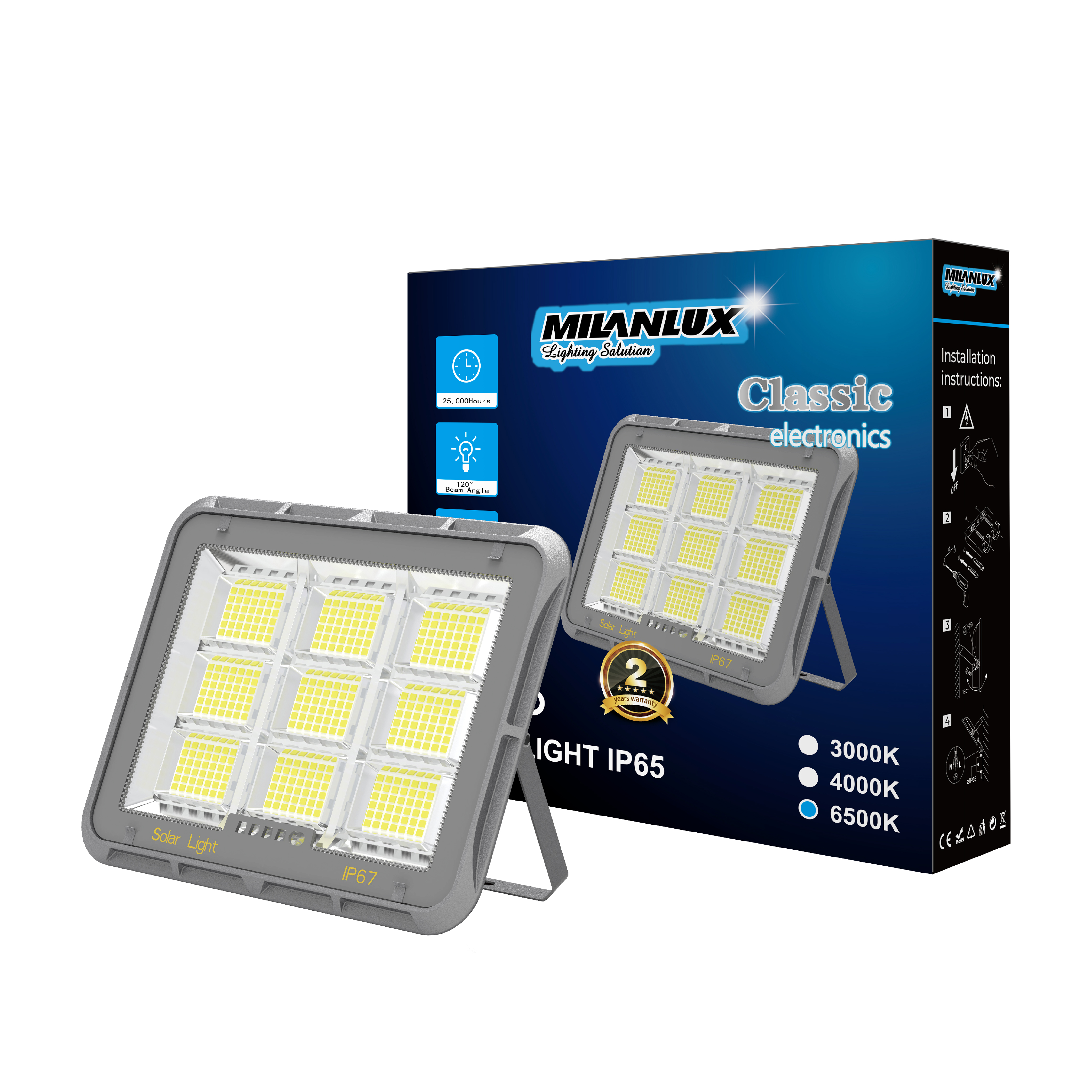 LED Solar Flood Light Ybstar FTF01 Series